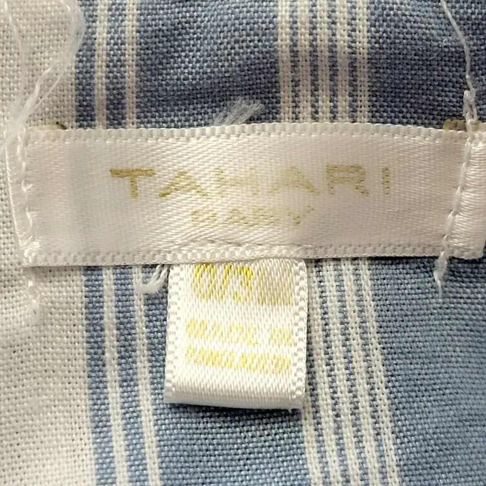 Tahari Striped Blue‎ and White Overalls Infant Boy Size 0-3 Months